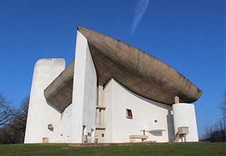 Foto della cappella di Notre-Dame du Haut a Ronchamp