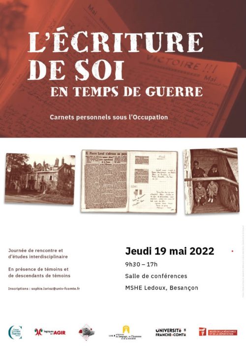 Journée d’études, L’écriture de soi en temps de guerre. Carnets personnels sous l’Occupation.
