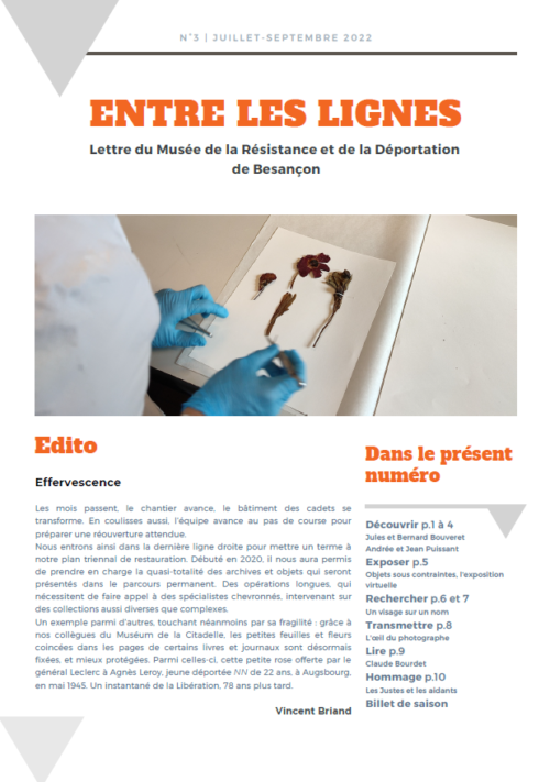 The newsletter n°3 of the Museum of the Resistance and Deportation