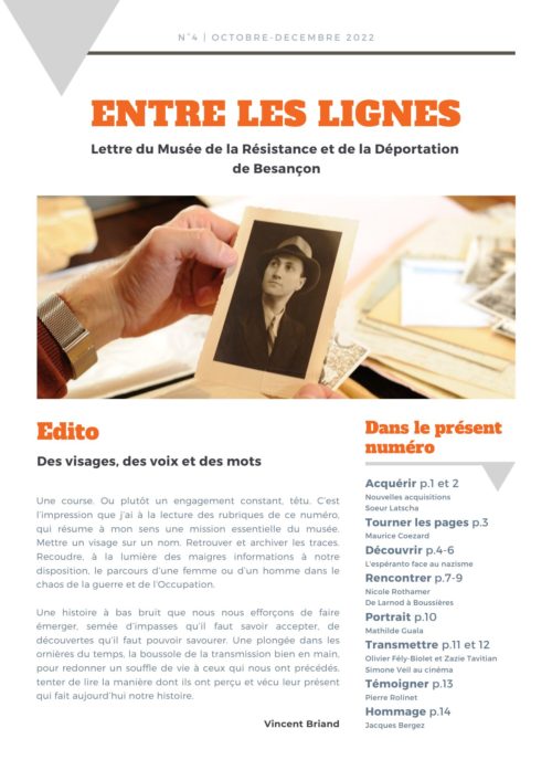 La lettre d’info n°4 du Musée de la Résistance et de la Déportation
