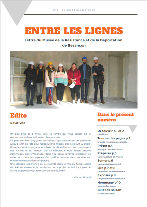 La lettre d’info n°5 du Musée de la Résistance et de la Déportation