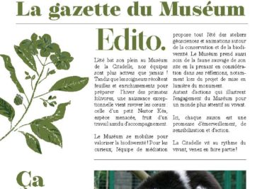 La Gazette du Muséum disponible en ligne et à la Citadelle !