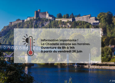 Placement du département en vigilance niveau Rouge : la Citadelle adapte ses horaires et reporte le Week-end Grand Siècle