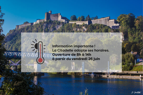 Placement du département en vigilance niveau Rouge : la Citadelle adapte ses horaires et reporte le Week-end Grand Siècle