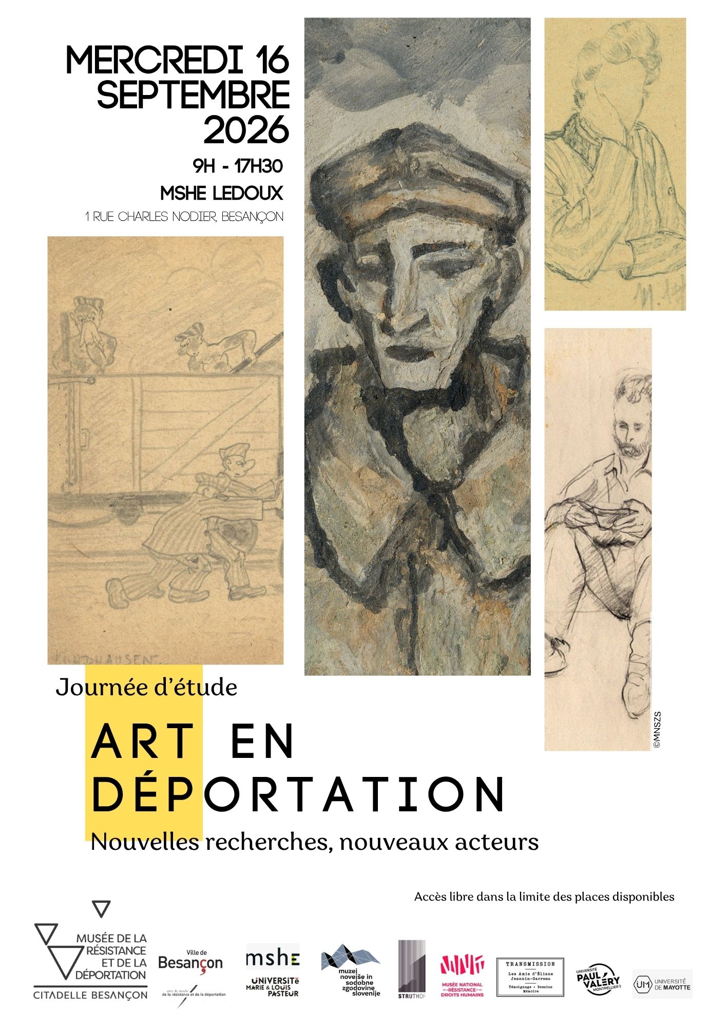 Journée d’étude : Art en Déportation le mercredi 16 septembre 2026